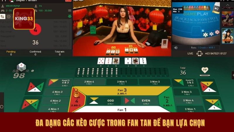 Đa dạng các kèo cược trong Fan Tan để bạn lựa chọn